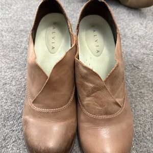 Salvia High End Brown Leather Shoes